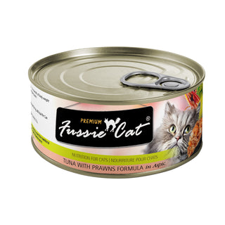 Fussie Cat Tuna With Prawns Formula In Aspic Canned Cat Food, 2.82-oz, Case of 24