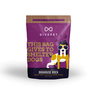 GivePet Doghouse Rock Bacon Recipe Dog Treats, 12-oz Bag