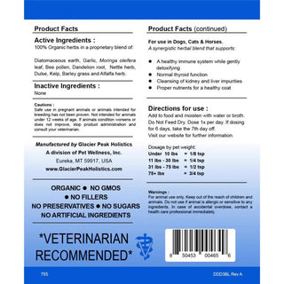 Glacier Peak Holistics Daily Defense Powder Detox Supplement for Dogs & Cats, 12-oz