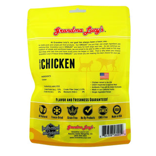 Grandma Lucy's Freeze-Dried Singles Chicken Dog & Cat Treats, 4-oz bag