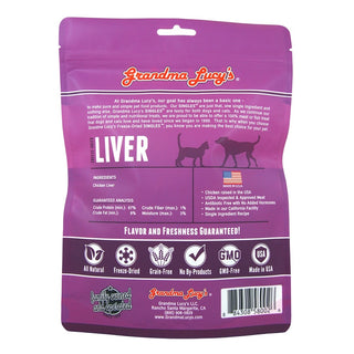 Grandma Lucy's Freeze-Dried Singles Liver Dog & Cat Treats, 3-oz bag