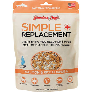 Grandma Lucy's Simple Replacement Salmon & Rice Formula Freeze-Dried Dog Food, 7-oz bag