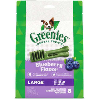 Greenies Blueberry Flavor Large Size Dental Dog Treats, 12-oz, 8-Count Bag