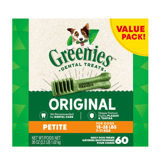 Greenies Original Petite Size Dental Dog Treats, 60-Count Value Pack