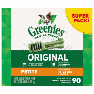 Greenies Original Petite Size Dental Dog Treats, 90-Count Super Pack