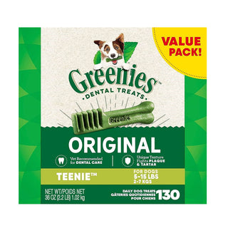 Greenies Original Teenie Size Dental Dog Treats, 130-Count Value Pack