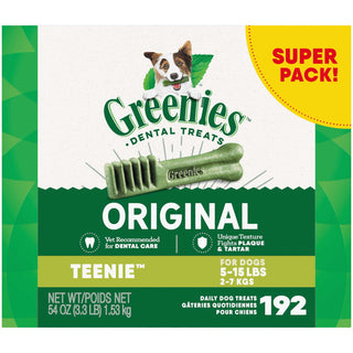 Greenies Original Teenie Size Dental Dog Treats, 130-Count Value Pack