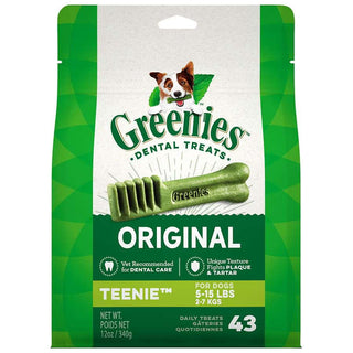 Greenies Original Teenie Size Dental Dog Treats, 43-Count Bag