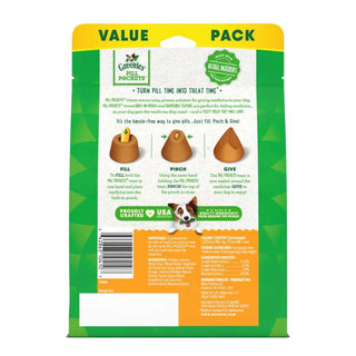 GREENIES Pill Pockets Canine Chicken Flavor Dog Treats, Capsule Size, 60-Count Bag