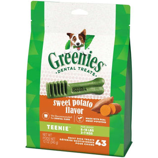 Greenies Sweet Potato Flavor Teenie Size Dental Dog Treats, 43-Count Bag