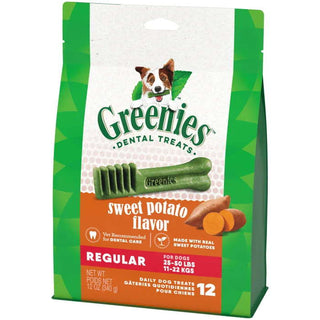 Greenies Sweet Potato Flavor Regular Size Dental Dog Treats, 12-Count Bag