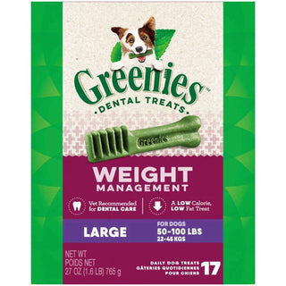 Greenies Weight Management Large Size Dental Dog Treats, 17-Count