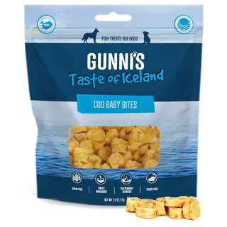 Gunni's Cod Baby Bites Dog Treats, 2.5-oz Bag