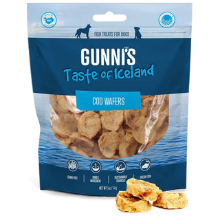 Gunni's Cod Wafers Dog Treats, 5-oz Bag