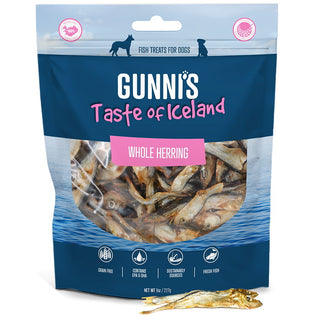 Gunni's Whole Herring Dog Treats, 9-oz Bag