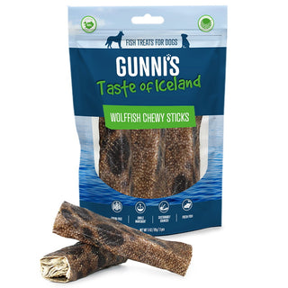 Gunni's Wolffish Chewy Sticks Dog Treats, 3-Pieces