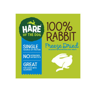 Hare of the Dog 100% Freeze Dried Rabbit Dog Treats, 2.25-oz Bag