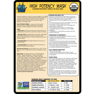 Harrison's Bird Foods High Potency Mash Organic Bird Food, 1-lb Bag