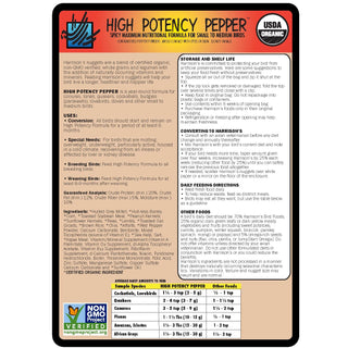 Harrison's Bird Foods High Potency Pepper Organic Bird Food, 1-lb Bag