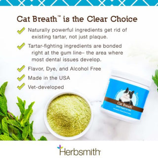 Herbsmith Cat Breath Dental Support Powder For Cats, 75-Grams