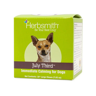 Herbsmith July Third Soft Chews Immediate Calming Supplement for Dogs, Large 30ct