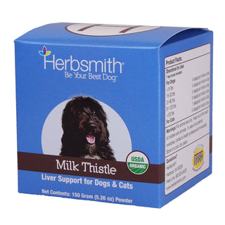 Herbsmith Milk Thistle Powder Herbal Support Supplement for Dogs and Cats, 150 Grams