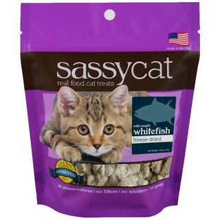 Herbsmith Sassy Cat Freeze-Dried Whitefish Treats for Cats, 1.25-oz Bag