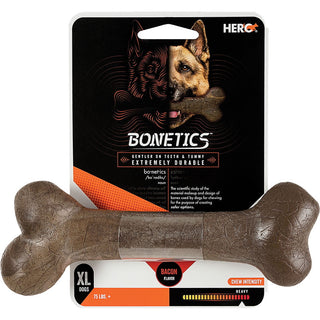 Hero Bonetics Femur Bone Dog Chew Toy, Bacon Flavor, Extra-Large