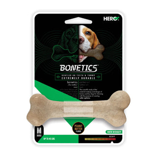 Hero Bonetics Femur Bone Dog Chew Toy, Peanut Butter Flavor, Medium