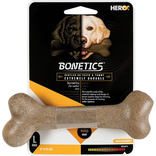 Hero Bonetics Femur Bone Dog Chew Toy, Wood Scent, Large