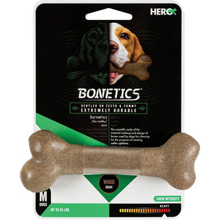 Hero Bonetics Femur Bone Dog Chew Toy, Wood Scent, Medium