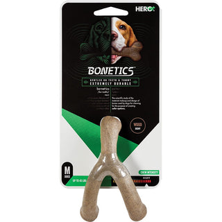 Hero Bonetics Wishbone Dog Chew Toy, Wood Scent, Medium