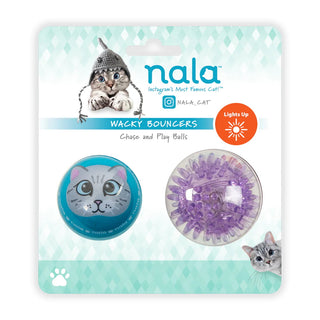 Hero Nala's Wacky Bouncers LED Chase & Play Balls Cat Toys