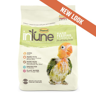 Higgins InTune Natural Hand Feeding formula for Baby Birds, 5-lb Bag