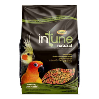 Higgins InTune Natural Conure & Cockatiel Bird Food, 2 lb Bag