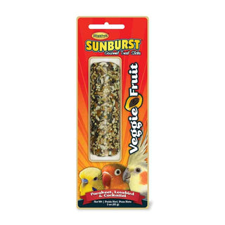 Higgins Sunburst Veggie Fruit Gourmet Treat Stick for Parakeet, Lovebird and Cockatiel