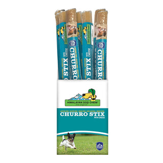 Himalayan Pet Supply Churro Stix with Cheese Dog Treat, 10-Inch, 12-Count Case