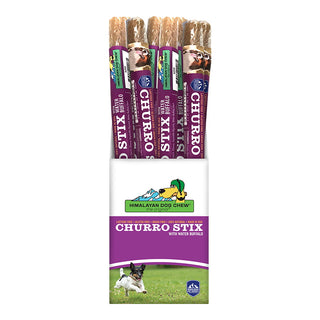 Himalayan Pet Supply Churro Stix with Water Buffalo Dog Treat, 10-Inch, 12-Count Case