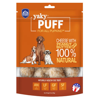 Himalayan Pet Supply Grain-Free yaky PUFF Cheese with Peanut Butter Dog Treats, 3-oz bag