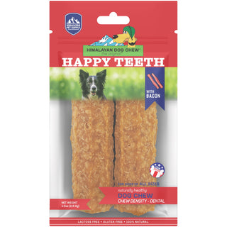 Himalayan Pet Supply Happy Teeth Large Bacon Flavor Dental Dog Treat, 2 count