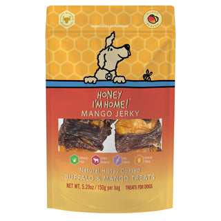 Honey I'm Home Buffalo with Mango Jerky Wraps Dog Treats, 5.29-oz Bag