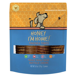 Honey I'm Home Honey Coated Buffalo Trachea Dog Treats