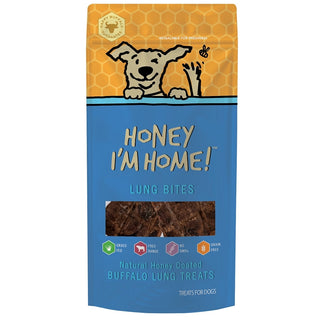 Honey I'm Home Water Buffalo Honey Coated Lung Bites Dog Treats