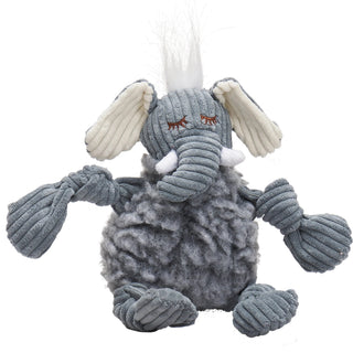 HuggleHounds HuggleFleece FlufferKnottie Ellamae Elephant Dog Toy, Large