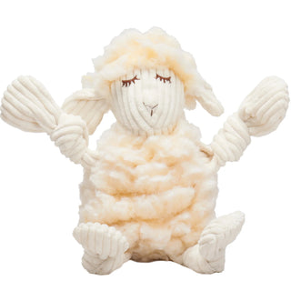 HuggleHounds HuggleFleece FlufferKnottie Louise Lamb Dog Toy, Large