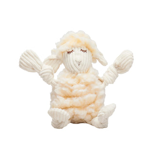 HuggleHounds HuggleFleece FlufferKnottie Louise Lamb Dog Toy, Small