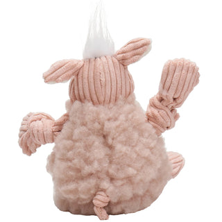 HuggleHounds HuggleFleece FlufferKnottie Penelope the Pig Dog Toy, Large