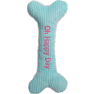 HuggleHounds Oh Happy Day Birthday (Or Any Day!) Bone Dog Toy, 12-Inch