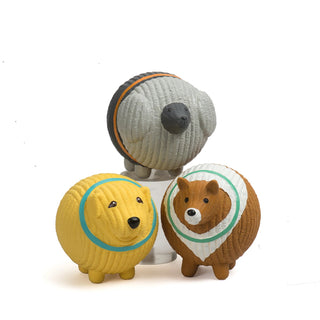 HuggleHounds Ruff-Tex Assorted Mutt Balls Dog Toys, Medium/Large, 3 count