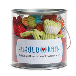 HuggleKats Water Critters Catnip Cat Toys, Bucket of 12 Toys